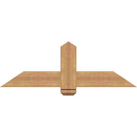 Ekena Millwork Eugene Smooth Timber Gable Bracket, Western Red Cedar, 48"W x 16"H x 3 1/2"D x 5 1/2"F, 8/12 Pitch GBW048X16X0406EUG00SWR
